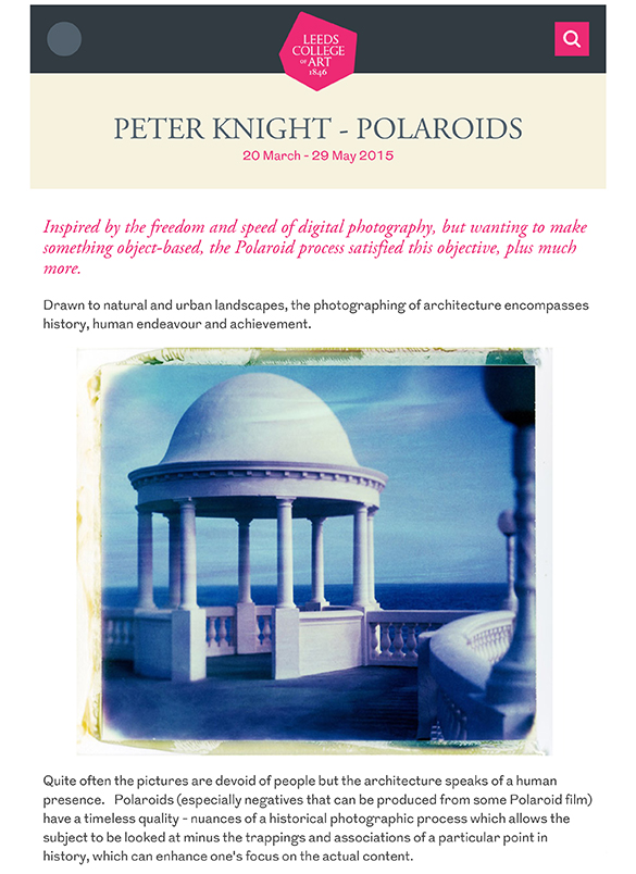 Peter Knight - Polaroids _ Leeds College of Art-1Small
